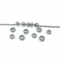 304 Stainless Steel Positioning Bead, machine polished, DIY & Unisex & different size for choice, original color, 100PCs/Bag, Sold By Bag