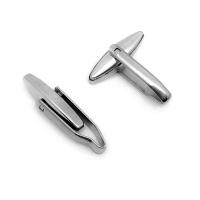 Cufflinks 304 Stainless Steel machine polished DIY & Unisex original color Sold By PC