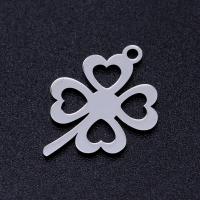Stainless Steel Pendants, 201 Stainless Steel, Four Leaf Clover, Vacuum Ion Plating, fashion jewelry & polished & DIY & Unisex, more colors for choice, 20x13.50mm, 5PCs/Bag, Sold By Bag