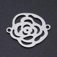 Stainless Steel Connector 201 Stainless Steel Rose Vacuum Ion Plating fashion jewelry & polished & DIY & Unisex Sold By Bag