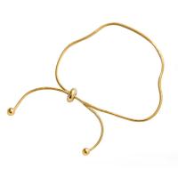 Titanium Steel Anklet, 18K gold plated, fashion jewelry & for woman, golden, Length:Approx 11.81 Inch, Sold By PC