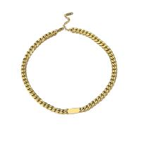 Titanstahl Halskette, mit Verlängerungskettchen von 1.77inch,1.57inch, plattiert, Modeschmuck & verschiedene Stile für Wahl & für Frau, keine, Länge ca. 15.75 ZollInch, ca. 6.1 ZollInch, verkauft von PC