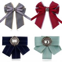 Corbata de moño, paño, Lazo, diferentes estilos para la opción & para mujer & con diamantes de imitación, más colores para la opción, Vendido por UD