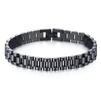 Stainless Steel Jewelry Bracelet 304 Stainless Steel Round plated fashion jewelry & Unisex 12mm Length 21 cm Sold By PC