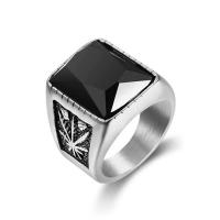 Rozsdamentes acél Finger Ring, 304 rozsdamentes acél, Kerek, galvanizált, divat ékszerek & különböző méretű a választás & az ember, több színt a választás, Által értékesített PC