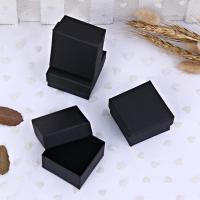 Jewelry Gift Box, Cardboard, with Kraft, Square, with logo, more colors for choice, 50x50x30mm, Sold By PC