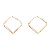 Zinc Alloy Hoop Earring Geometrical Pattern plated for woman & hollow nickel lead & cadmium free Sold By Pair
