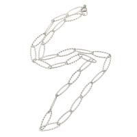Cadena de acero inoxidable Nekclace, cadena oval, color original, longitud aproximado 21 Inch, Vendido por UD