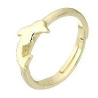 Brass δάχτυλο του δακτυλίου, Ορείχαλκος, χρώμα επίχρυσο, Ρυθμιζόμενο, Τρύπα:Περίπου 2mm, Μέγεθος:7, Sold Με PC