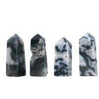 Moss Agate Point Decoration, polished, mixed colors, Sold By PC