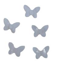 Natural Freshwater Shell Beads Butterfly polished DIY white Sold By PC
