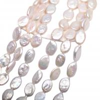 Perlas cultivadas de agua dulce Abalorio, Bricolaje, Blanco, 10x14mm, 29PCs/Sarta, Vendido para aproximado 38 cm Sarta