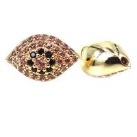 Mosaz Šperky Connector, oko, s drahokamu, více barev na výběr, 10x15mm, Prodáno By PC
