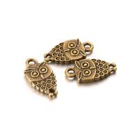 Tibetan Style Animal Pendants, Owl, plated, more colors for choice, 10x18mm, 50PCs/Bag, Sold By Bag