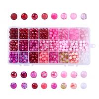Fashion Glass Beads, stoving varnish, fashion jewelry & DIY & different styles for choice, more colors for choice, Sold By Box