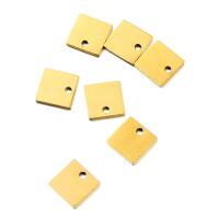 Stainless Steel Tag Charm, 304 Stainless Steel, Square, Vacuum Ion Plating, Unisex, more colors for choice, 15x15mm, Approx 50PCs/Bag, Sold By Bag
