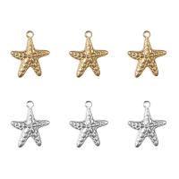 Stainless Steel Animal Pendants 304 Stainless Steel Starfish Galvanic plating Unisex Approx Sold By Bag