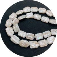 Keshi Cultured Freshwater Pearl Beads, Rectangle, polished, DIY, white, 10x15mm, Sold Per Approx 14.96 Inch Strand