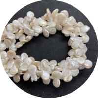 Koraliki Keishi z hodowlanych pereł słodkowodnych, Perła naturalna słodkowodna, obyty, DIY, biały,  7x11-8x12mm, sprzedawane na około 14.96 cal Strand