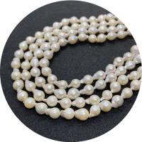 Perles nacres baroques de culture d'eau douce , perle d'eau douce cultivée, poli, DIY, blanc, 8-9mm, Vendu par Environ 14.96 pouce brin