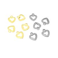 Stainless Steel Heart Pendants 304 Stainless Steel Galvanic plating DIY & Unisex & machine polishing & hollow Approx 1.5mm Sold By PC