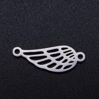 Stainless Steel Connector 201 Stainless Steel Angel Wing Vacuum Ion Plating fashion jewelry & polished & DIY & Unisex Sold By Bag