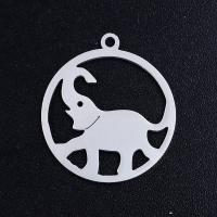 Edelstahl Schmuck Anhänger, 201 Edelstahl, Elephant, Modeschmuck & poliert & DIY & unisex, keine, 23x20mm, 5PCs/Tasche, verkauft von Tasche