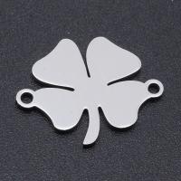 Stainless Steel Connector 201 Stainless Steel Four Leaf Clover Vacuum Ion Plating fashion jewelry & polished & DIY & Unisex Sold By Bag