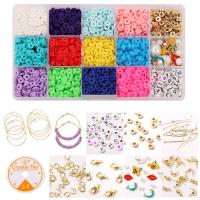 Tibetan Style Earring Finding Set, with Plastic Box & Polymer Clay, plated, DIY & different styles for choice, more colors for choice, Length:40 cm, Sold By Set
