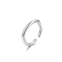925 de prata esterlina Cuff Ring Finger, banhado, ajustável & para mulher, Mais cores pare escolha, 3x22mm, tamanho:6, vendido por PC