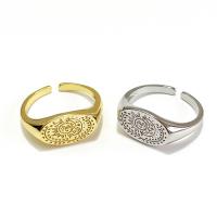 925 de prata esterlina Cuff Ring Finger, banhado, ajustável & para mulher, Mais cores pare escolha, 8x13mm, tamanho:6, vendido por PC