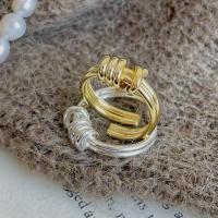 925 Sterling Silver Pljuska prst prsten, pozlaćen, prilagodljiv & za žene, više boja za izbor, Veličina:6, Prodano By PC