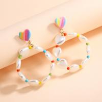Kunststoff Perlen Tropfen Ohrring, mit Kunststoff, Modeschmuck & für Frau, 78x55mm, verkauft von Paar