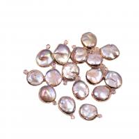Colgantes de Perlas Freshwater, Perlas cultivadas de agua dulce, con metal, Púrpura, 13mm, Vendido por UD
