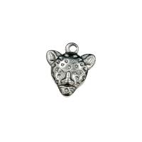 Stainless Steel Animal Pendants 304 Stainless Steel Leopard silver color Sold By PC