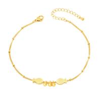 Titanium Steel Anklet titanium steel lobster clasp plated for woman golden 10mm Length 26 cm Sold By PC