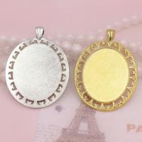 Tibetan Style Pendant Cabochon Setting, plated, mixed colors, 30x40mm, Sold By PC