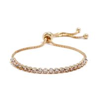 Cubic Zirconia Micro Pave Brass Bracelet, micro pave cubic zirconia & for woman, mixed colors, Length:20 cm, Sold By PC