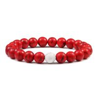 Gemstone Bracelets, Natural Stone, Round, anoint, different materials for choice & Unisex, more colors for choice, 8mm, Length:Approx 18 cm, Sold By PC