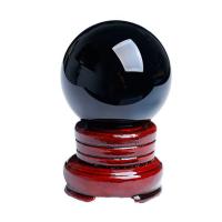 Obsidian Ball Sphere, Round, polished, different size for choice, black, Sold By PC