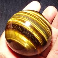Tiger Eye Ball Sphere, Rund, olika storlek för val, gul, Säljs av PC