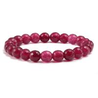 Gemstone Bracelets, Natural Stone, Round, anoint, different materials for choice & Unisex & faceted, more colors for choice, 8mm, Length:Approx 19 cm, Sold By PC
