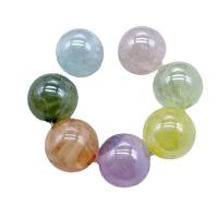 Acrylic Jewelry Beads, Round, plated, DIY, more colors for choice, 16mm, Approx 100PCs/Bag, Sold By Bag