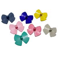 Frosted Acrylic Beads, Bowknot, plated, DIY, more colors for choice, 36x30mm, Approx 100PCs/Bag, Sold By Bag