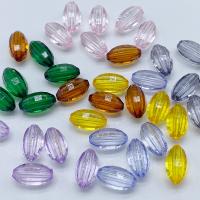 Transparent Acrylic Beads, plated, DIY, more colors for choice, 8x11mm, Approx 2000PCs/Bag, Sold By Bag