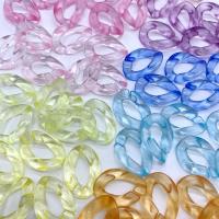 Perles acryliques transparentes, Acrylique, Placage, DIY, plus de couleurs à choisir, 17x24mm, Environ 100PC/sac, Vendu par sac