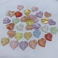 Acrylic Pendants, Leaf, injection moulding, DIY & colorful plated, more colors for choice, 15x16mm, Approx 1600PCs/Bag, Sold By Bag