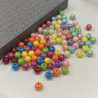 Jelly Style Akryl perler, Runde, sprøjtestøbning, du kan DIY, flere farver til valg, 8mm, Ca. 1800pc'er/Bag, Solgt af Bag