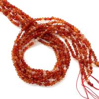 Natural Red Agate Beads Round DIY & faceted red Sold Per Approx 14.96 Inch Strand