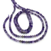 Natürliche Amethyst Perlen, rund, DIY & verschiedene Größen vorhanden & facettierte, violett, verkauft per ca. 14.96 ZollInch Strang